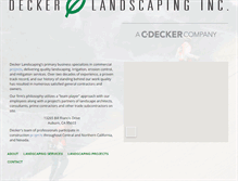 Tablet Screenshot of deckerlandscaping.com